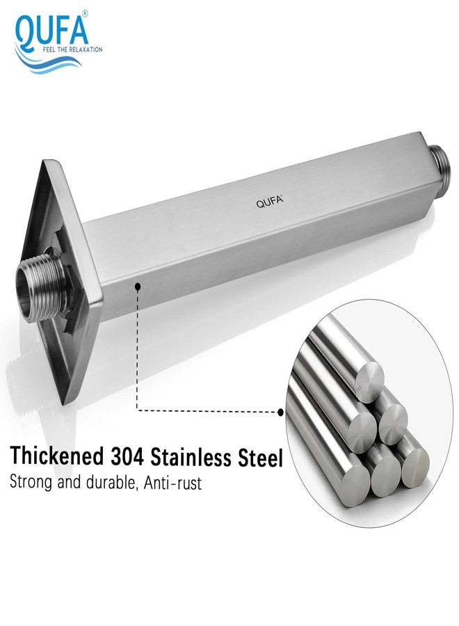 QUFA® Heavy Premium Stainless Steel Only Shower Arm with Wall Flange. (CEILING ARM ONLY, 24 INCH ARM) - Image 3